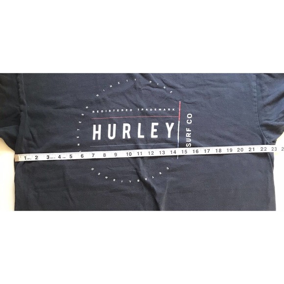 Hurley Surf Co Since 1999 Navy Blue T-Shirt Logo Graphic Red White Blue XL - Picture 6 of 7